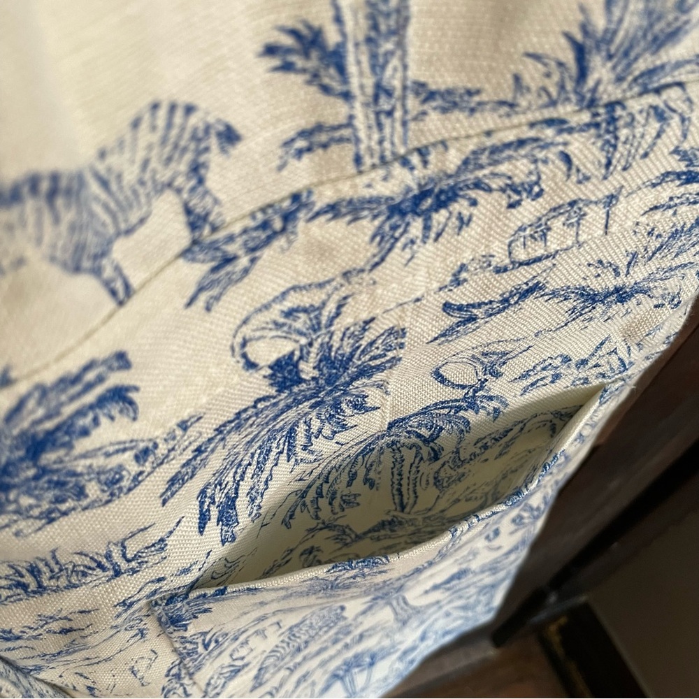 TORY BURCH Blue and White Safari print Buttoned down Dress NWT - Picture 6 of 10